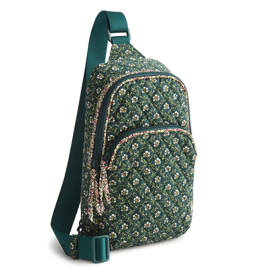 Vera Bradley Lorman Sling Backpack in Premium Cotton - Mistletoe Lattice - Juli's Wearable Art