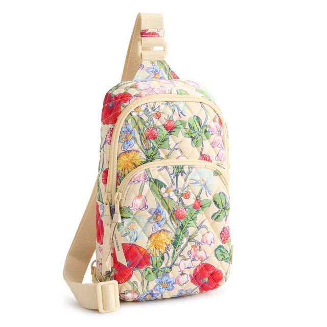Vera Bradley Lorman Sling Backpack | Premium Cotton | All the Pretty Wildflowers - Juli's Wearable Art