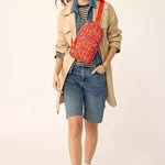 Vera Bradley Lorman Sling Backpack | Premium Cotton | Wildflower Sprigs - Juli's Wearable Art
