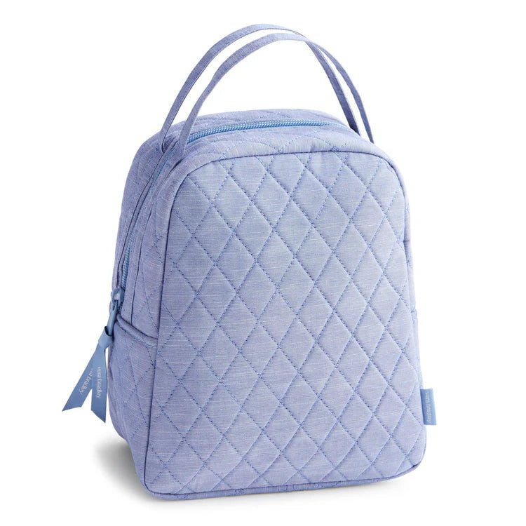 Vera Bradley Lunch Bag | Premium Cotton | Blue Chambray - Juli's Wearable Art