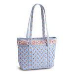 Vera Bradley Original Vera Tote | Premium Cotton | Blue Leaf - Juli's Wearable Art