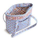 Vera Bradley Original Vera Tote | Premium Cotton | Blue Leaf - Juli's Wearable Art