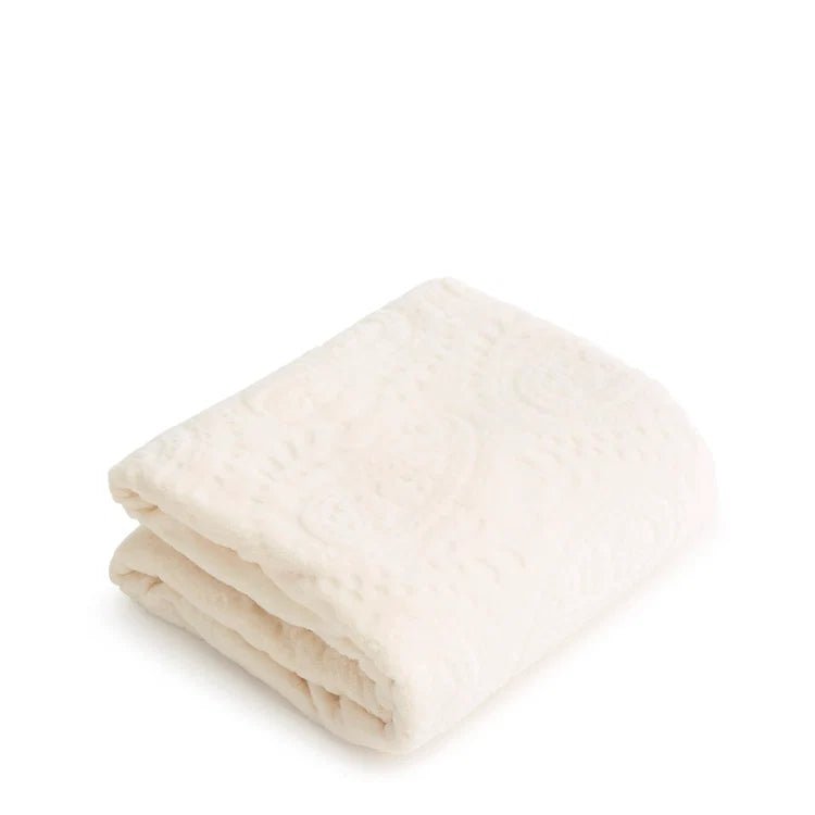 Vera Bradley Plush Throw Blanket | Antique White