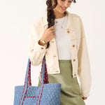 Vera Bradley Reversible | Hathaway Tote in Denim | Riverside Denim - Juli's Wearable Art