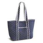 Vera Bradley Reversible | Hathaway Tote in Premium Cotton | Rachel Ditsy Peacoat - Juli's Wearable Art