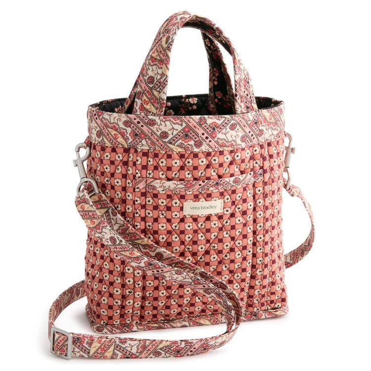 Vera Bradley Reversible Mini Hathaway Tote | Premium Cotton | Melissa Ditsy - Juli's Wearable Art
