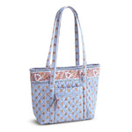Vera Bradley Small Original Vera Tote | Premium Cotton | Blue Leaf - Juli's Wearable Art