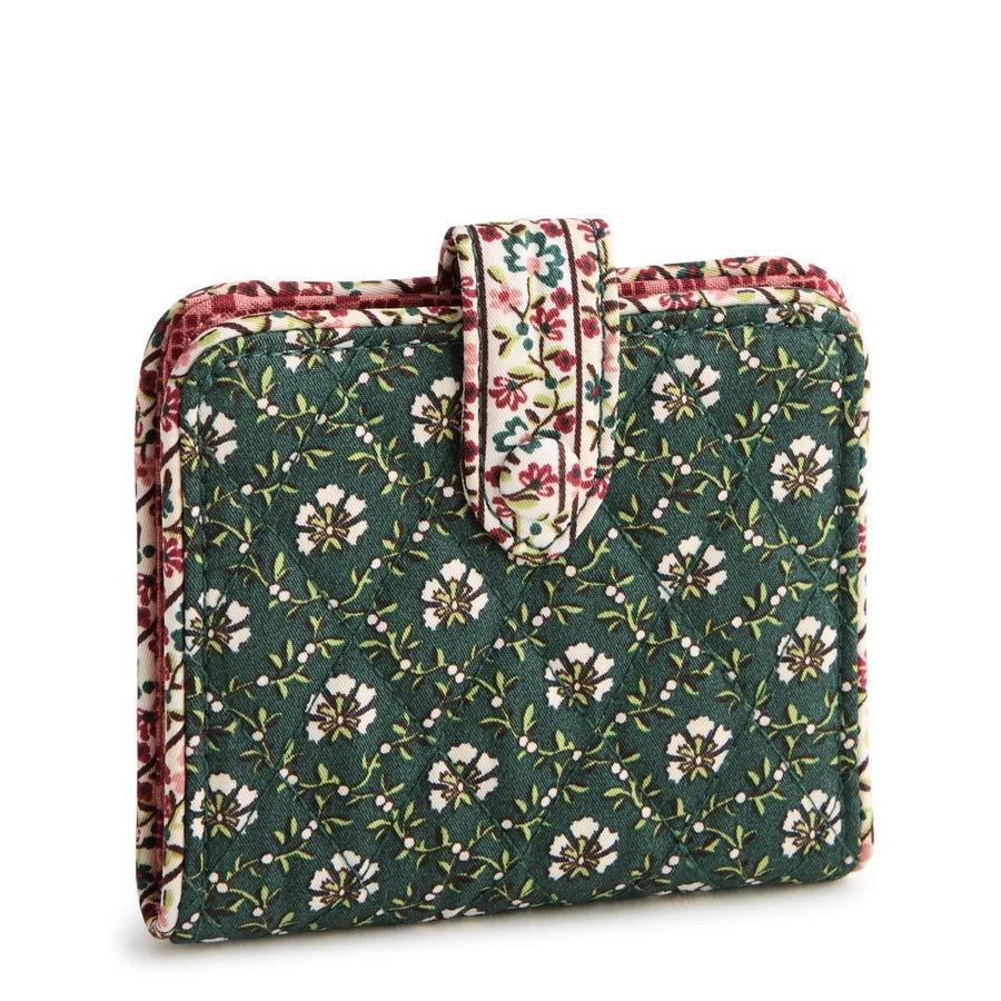 Vera Bradley Small Tab Wallet - Mistletoe Lattice in Premium Cotton - Juli's Wearable Art