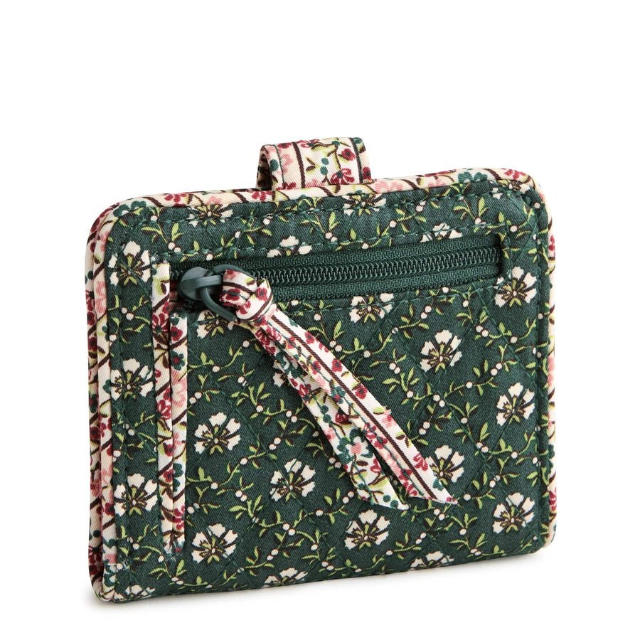 Vera Bradley Small Tab Wallet - Mistletoe Lattice in Premium Cotton - Juli's Wearable Art