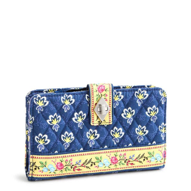 Vera Bradley Small Turnlock Wallet | Maison Blue - Juli's Wearable Art
