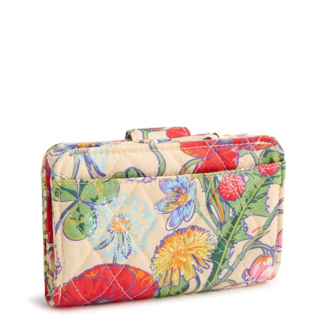 Vera Bradley Small Turnlock Wallet | Premium Cotton | All the Pretty Wildflowers - Juli's Wearable Art