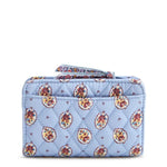 Vera Bradley Small Turnlock Wallet | Premium Cotton | Blue Leaf - Juli's Wearable Art