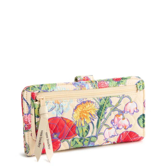 Vera Bradley Tab Wallet | Premium Cotton | All The Pretty Wildflowers - Juli's Wearable Art