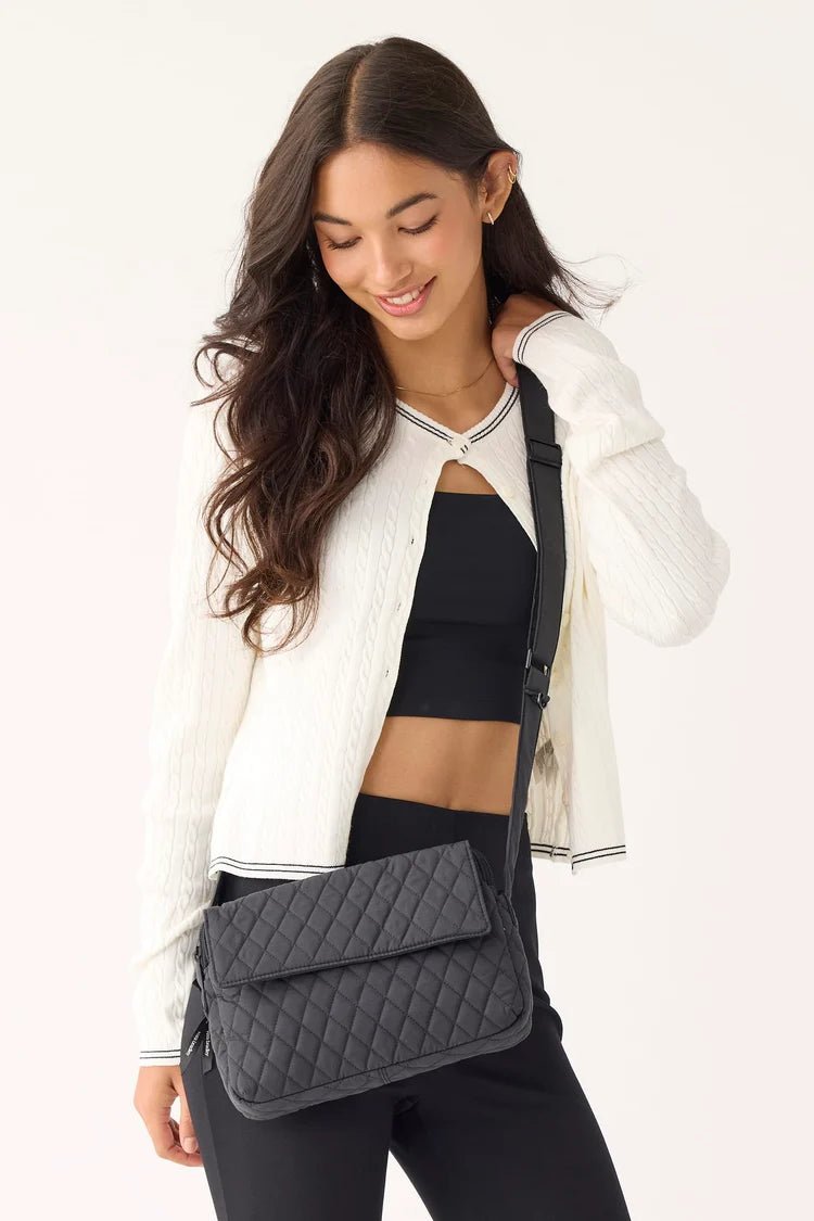 Vera Bradley Tasha Triple Compartment Crossbody | Premium Cotton | Moonless Night