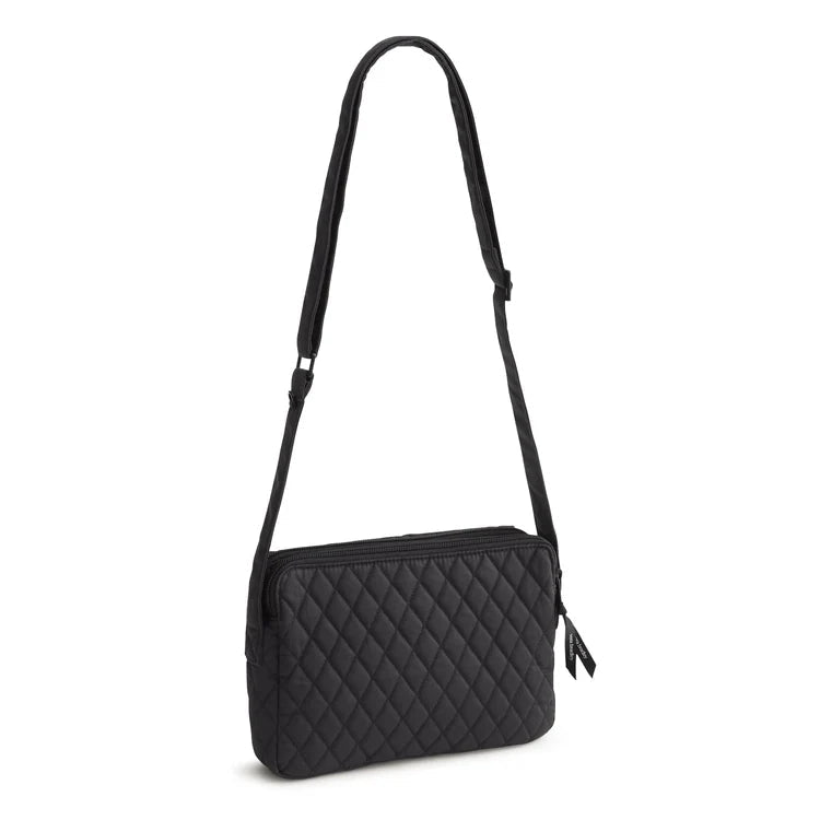Vera Bradley Tasha Triple Compartment Crossbody | Premium Cotton | Moonless Night - Juli's Wearable Art