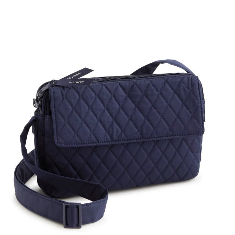 Vera Bradley Tasha Triple Compartment Crossbody | Premium Cotton | Peacoat
