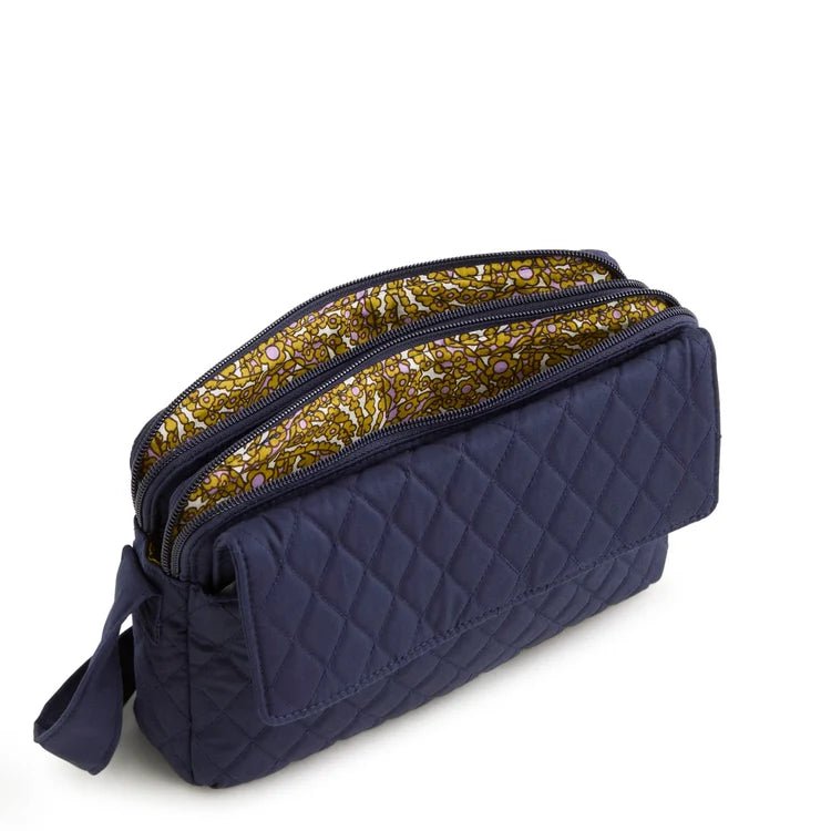 Vera Bradley Tasha Triple Compartment Crossbody | Premium Cotton | Peacoat - Juli's Wearable Art