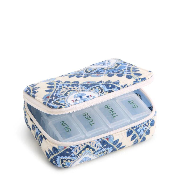 Vera Bradley Travel Pill Case in Premium Cotton | Cambridge Blues - Juli's Wearable Art