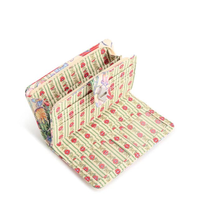 Vera Bradley Turnlock Wallet | Premium Cotton | All the Pretty Wildflowers - Juli's Wearable Art