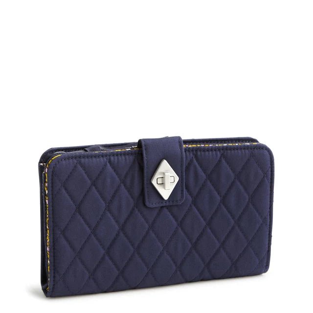 Vera Bradley Turnlock Wallet | Premium Cotton | Peacoat - Juli's Wearable Art