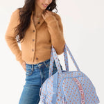 Vera Bradley Weekender Travel Bag | Premium Cotton | Blue Leaf - Juli's Wearable Art