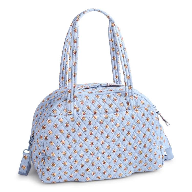 Vera Bradley Weekender Travel Bag | Premium Cotton | Blue Leaf - Juli's Wearable Art