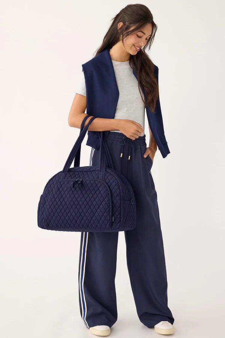 Vera Bradley Weekender Travel Bag | Premium Cotton | Peacoat