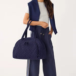 Vera Bradley Weekender Travel Bag | Premium Cotton | Peacoat - Juli's Wearable Art
