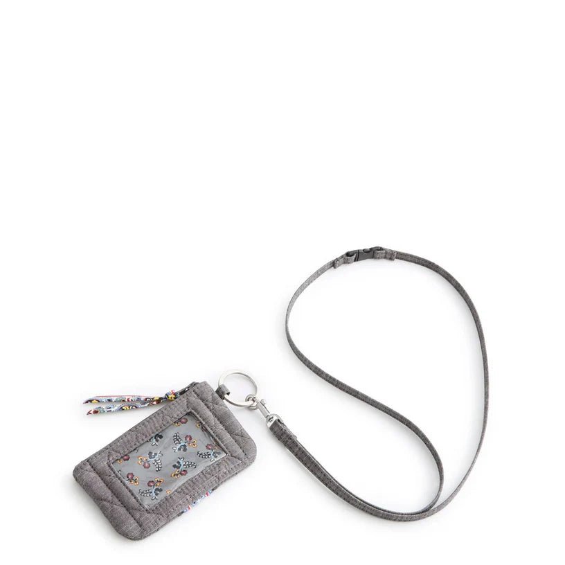 Vera Bradley Zip ID Breakaway Lanyard - Black chambray in Premium cotton - Juli's Wearable Art