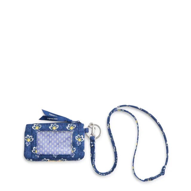 Vera Bradley Zip ID Pouch w/Breakaway Lanyard | Maison Blue - Juli's Wearable Art