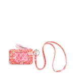 Vera Bradley Zip ID Pouch w/Breakaway Lanyard | Sherbet Paisley - Juli's Wearable Art