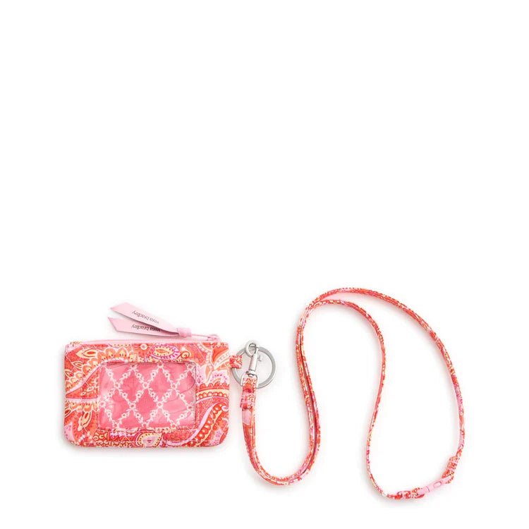 Vera Bradley Zip ID Pouch w/Breakaway Lanyard | Sherbet Paisley - Juli's Wearable Art