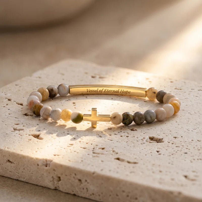 Vessels of Purpose Secret Message Bracelet | Divine Grace | Agate