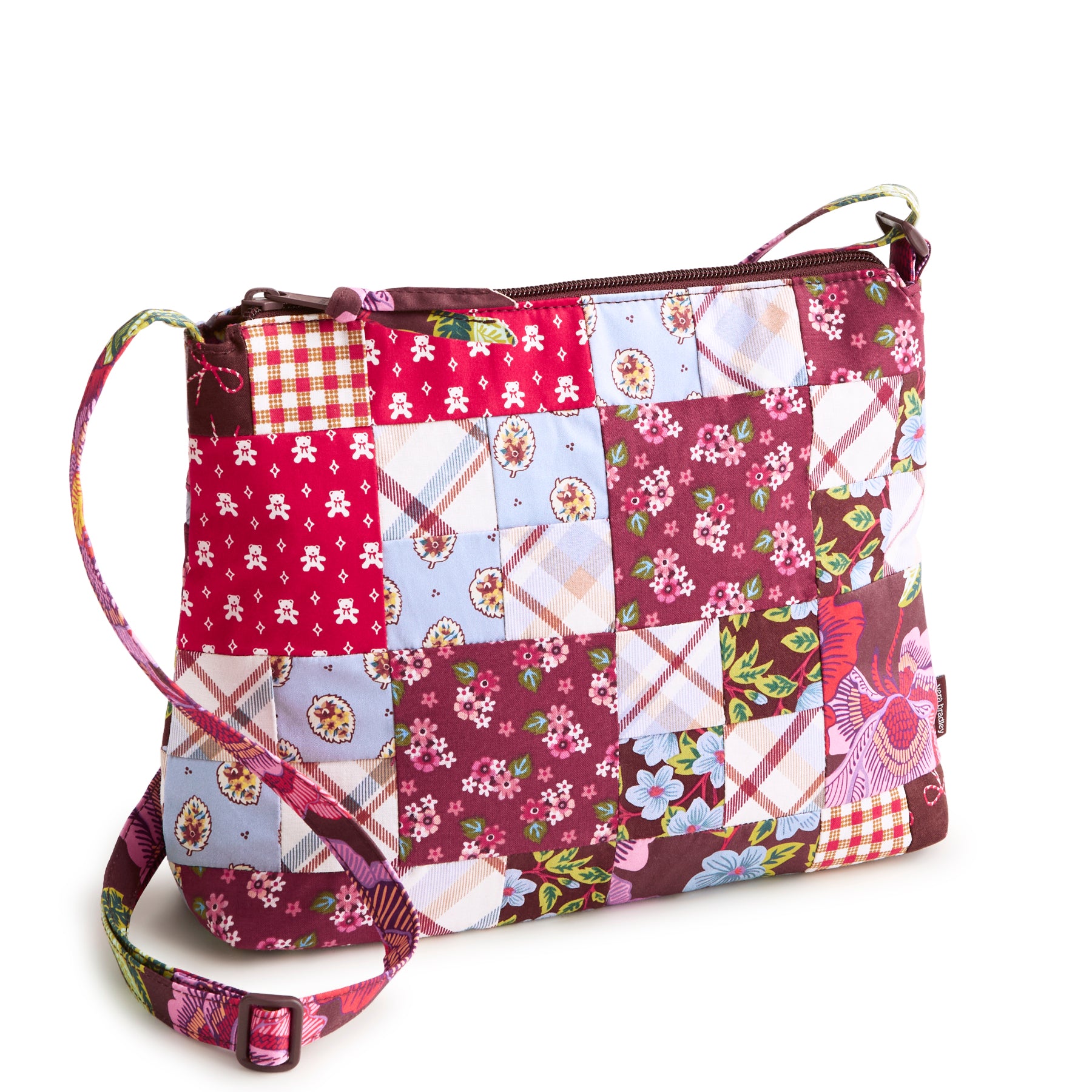 Vera Bradley Original Zip Hipster | Premium Cotton | Festive Check Patchwork