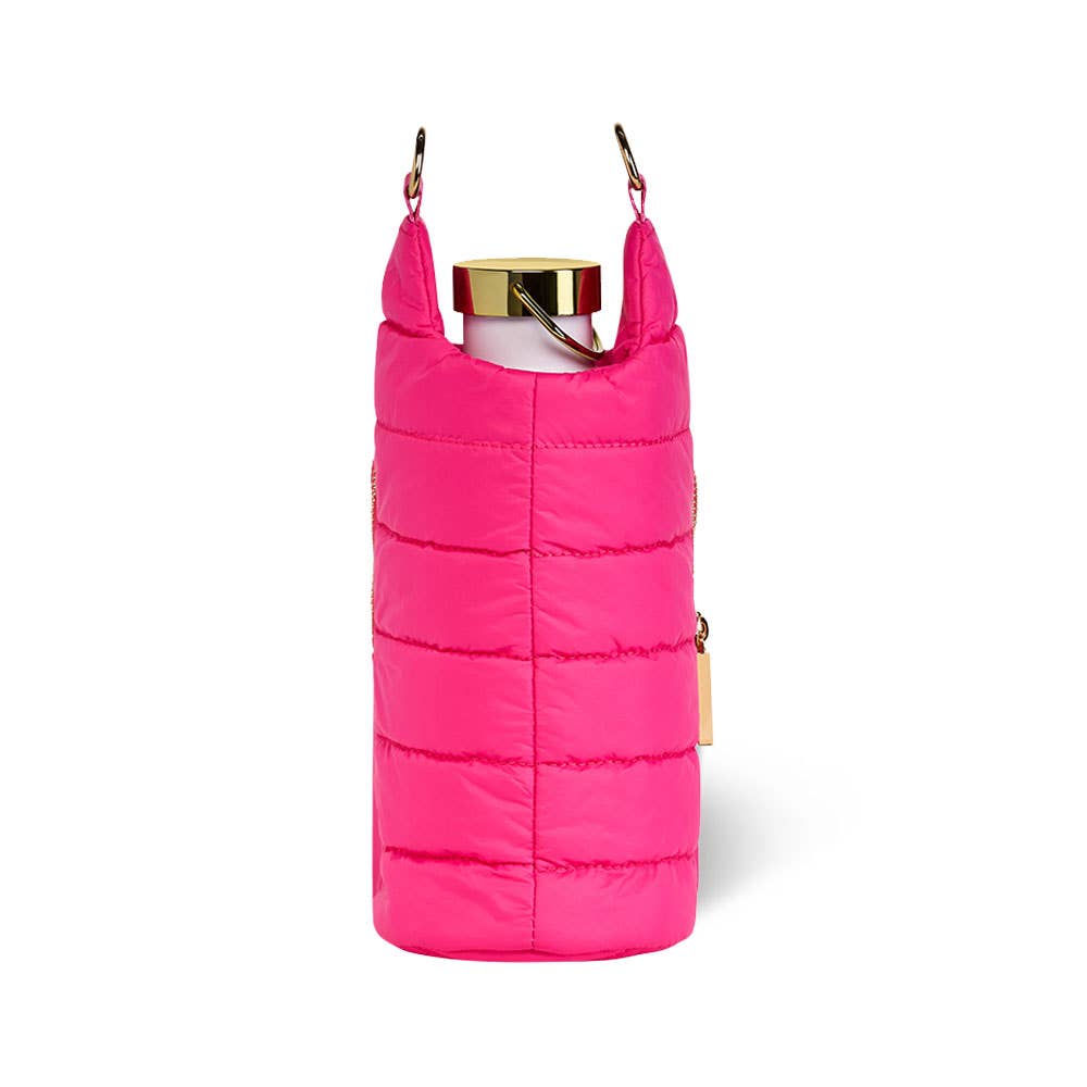 WanderFull® HydroBag® – Bright Pink with Navy & Pink Strap - Juli's Wearable Art