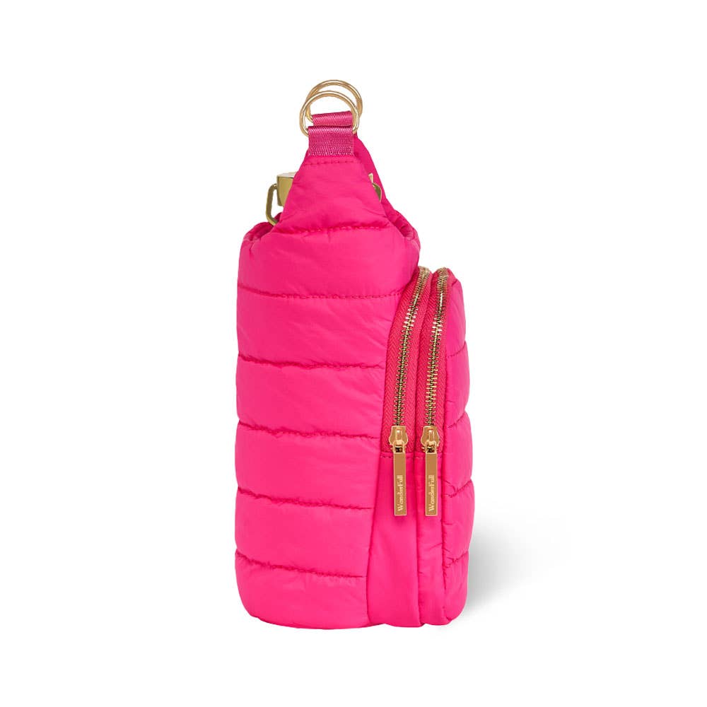 WanderFull® HydroBag® – Bright Pink with Navy & Pink Strap - Juli's Wearable Art