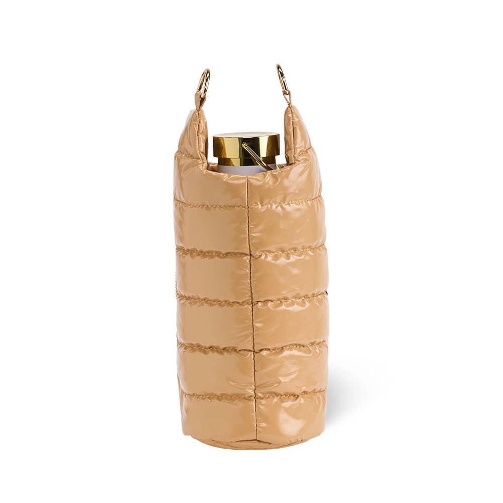 WanderFull® HydroBag® – Camel Lacquer with Camel Patterned Strap - Juli's Wearable Art