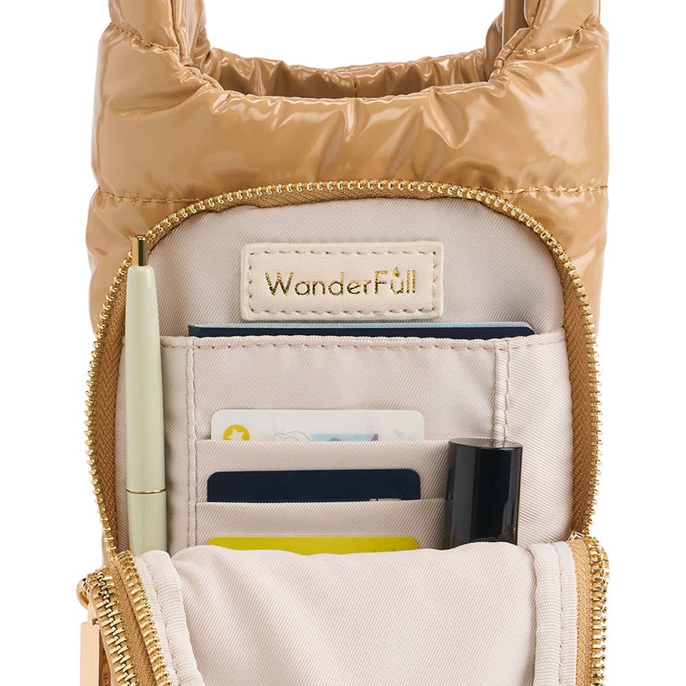 WanderFull® HydroBag® – Camel Lacquer with Camel Patterned Strap - Juli's Wearable Art