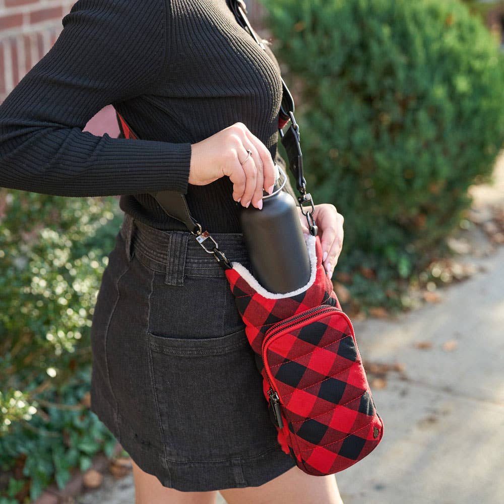 WanderFull® HydroBag® – Red Buffalo Plaid with Sherpa (Limited Edition) - Juli's Wearable Art