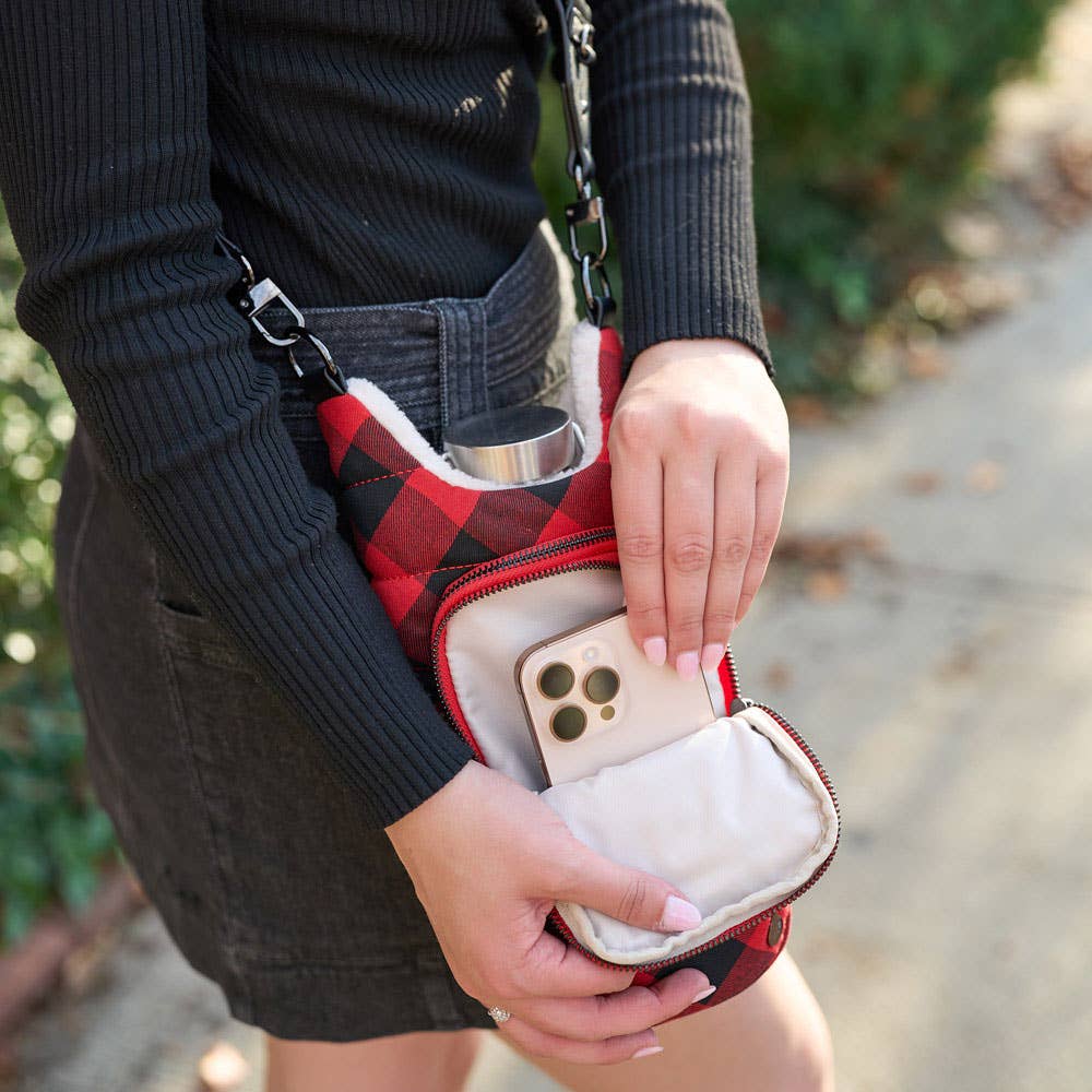 WanderFull® HydroBag® – Red Buffalo Plaid with Sherpa (Limited Edition) - Juli's Wearable Art