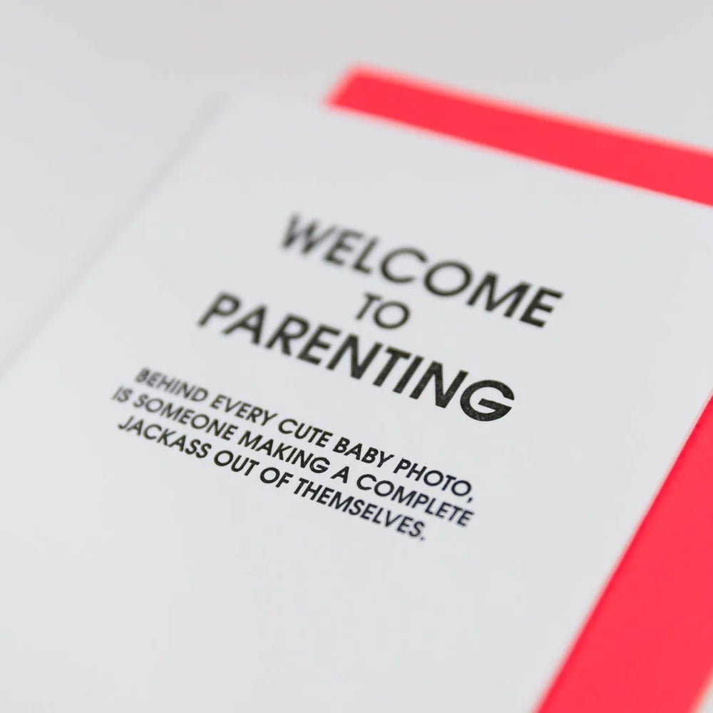 Welcome to Parenting Baby Photo | Letterpress Card