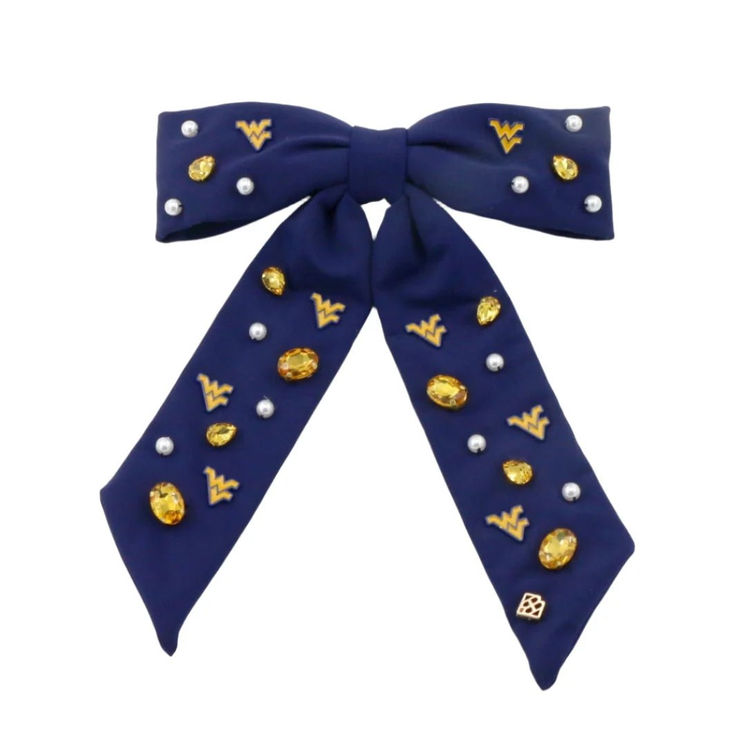 West Virginia Bow Barrette | Navy