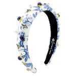 West Virginia Floral Toile Logo Headband - Juli's Wearable Art