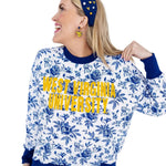 West Virginia Floral Toile Sweatshirt - Juli's Wearable Art