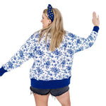 West Virginia Floral Toile Sweatshirt - Juli's Wearable Art