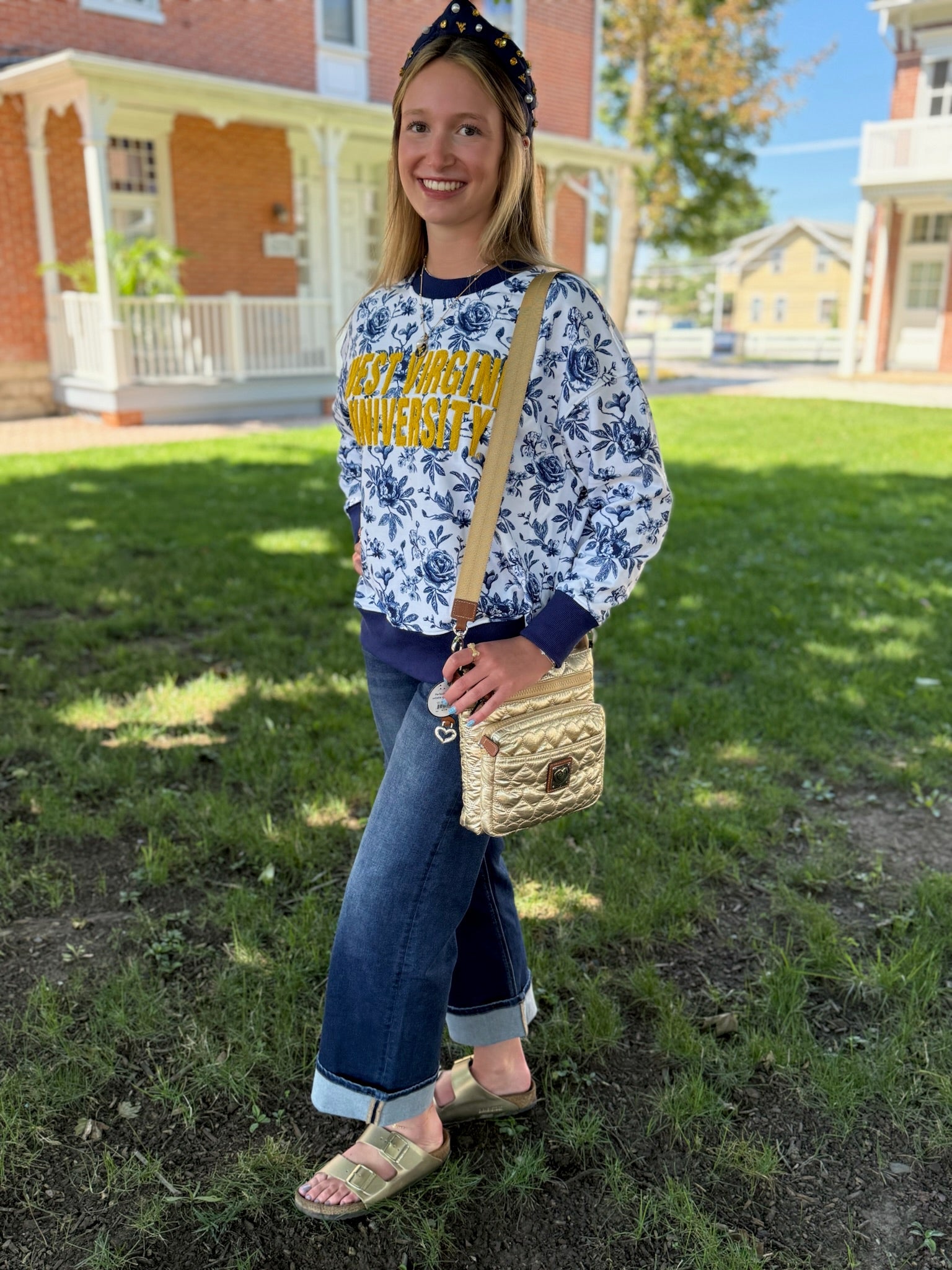 West Virginia Floral Toile Sweatshirt