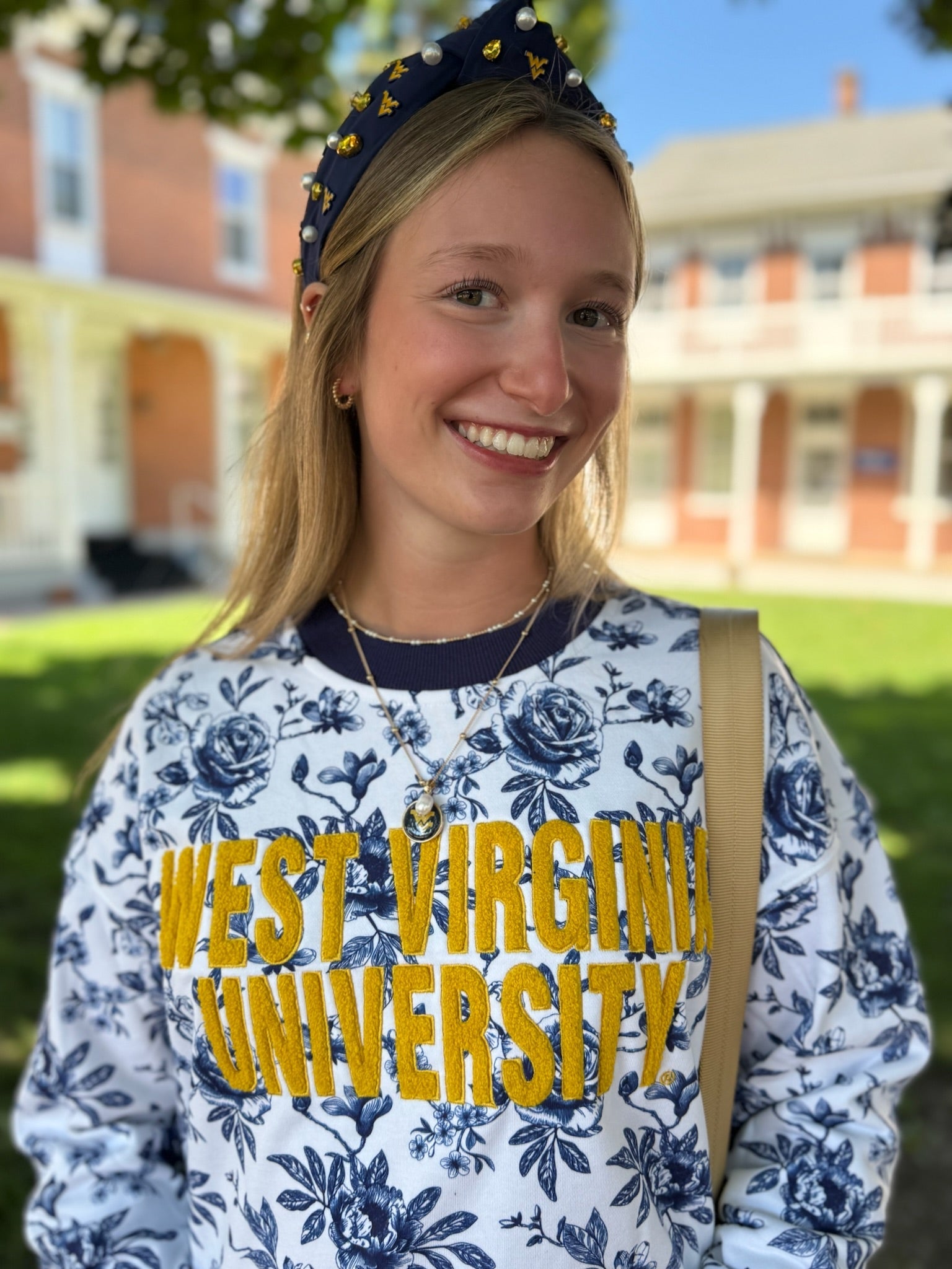 West Virginia Floral Toile Sweatshirt