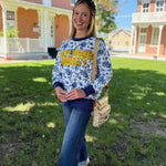 West Virginia Floral Toile Sweatshirt - Juli's Wearable Art