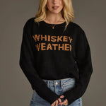 Whiskey Weather Sweater | Black + Tan - Juli's Wearable Art