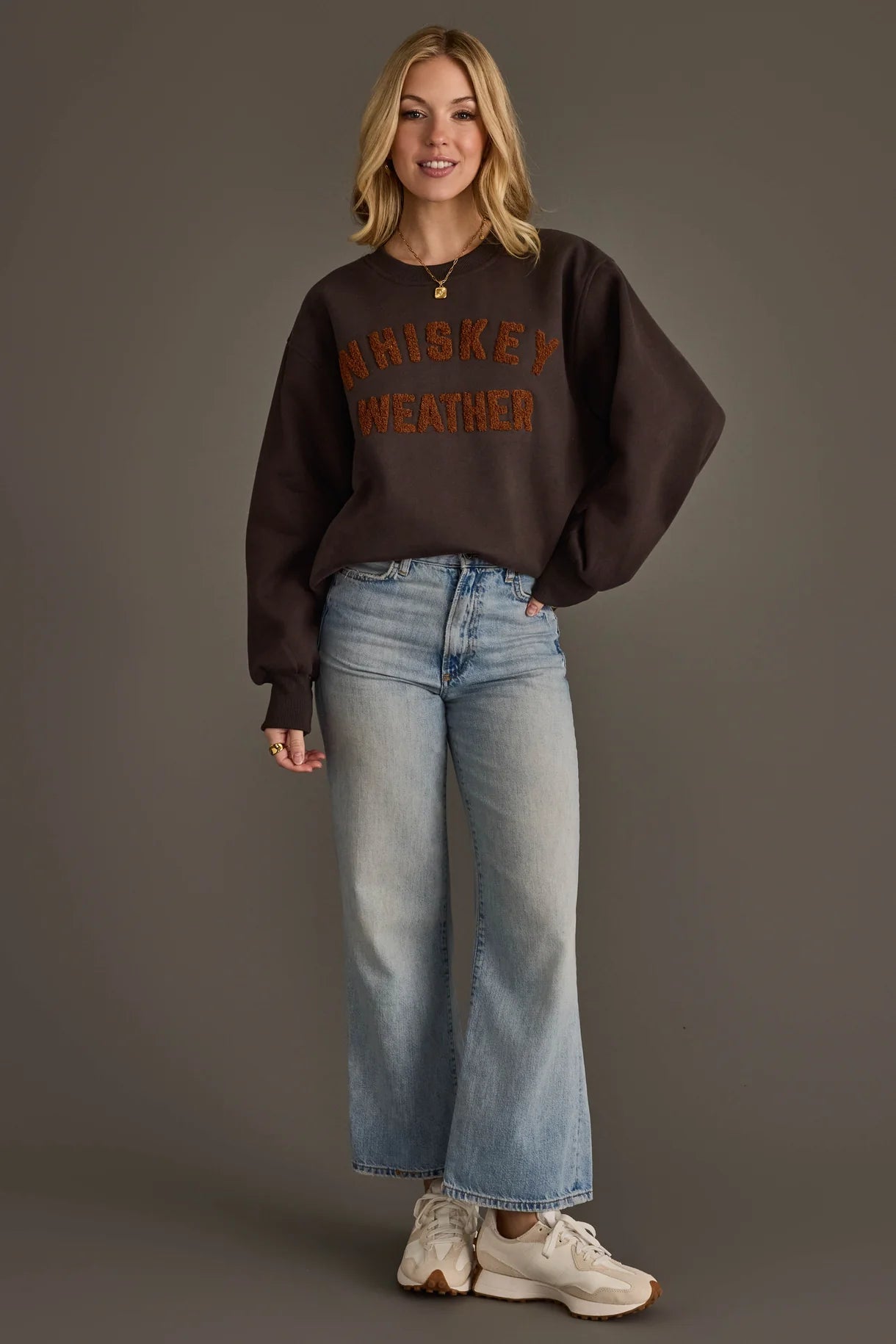Whiskey Weather Sweatshirt | Charcoal - Juli's Wearable Art